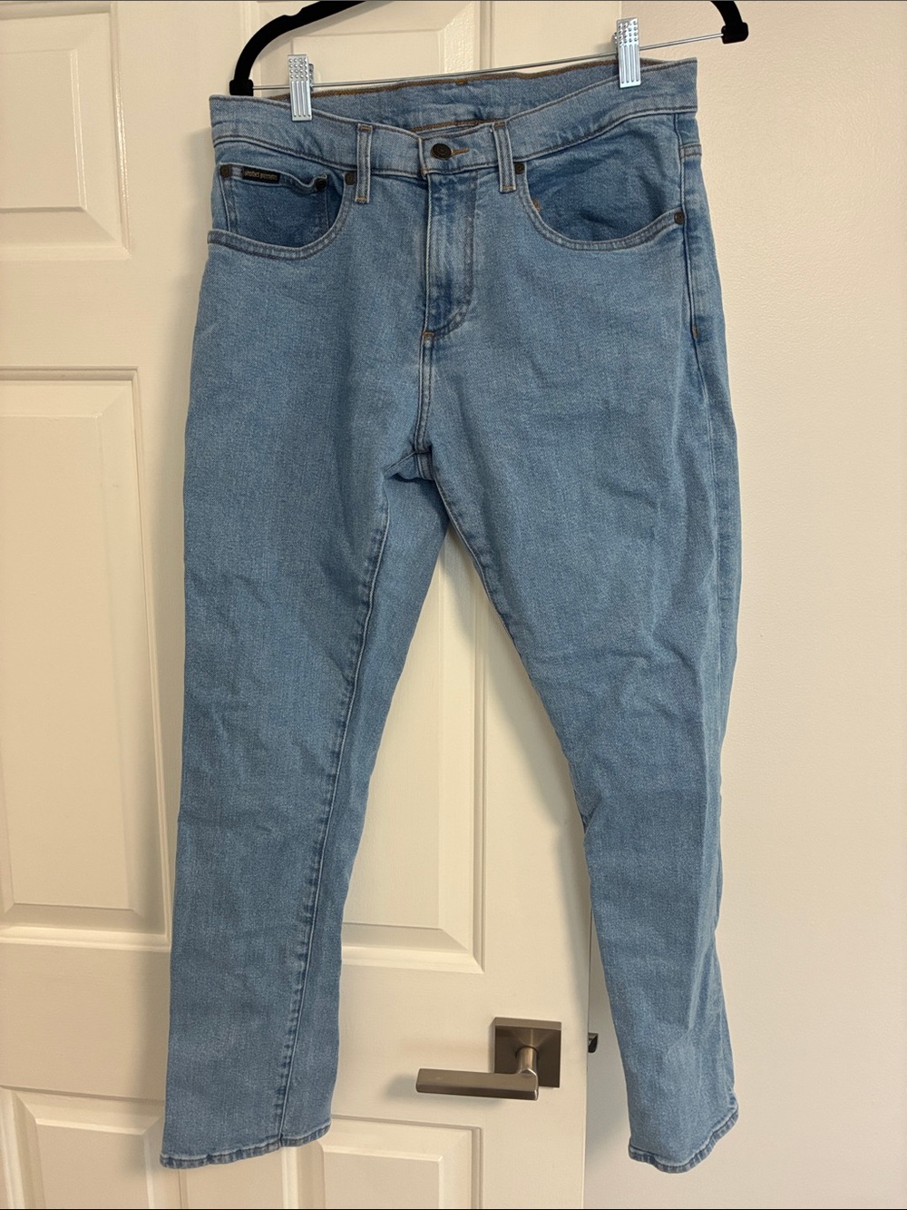 Brooks Brothers Navy and Light Blue Striped Jeans Label 32/30